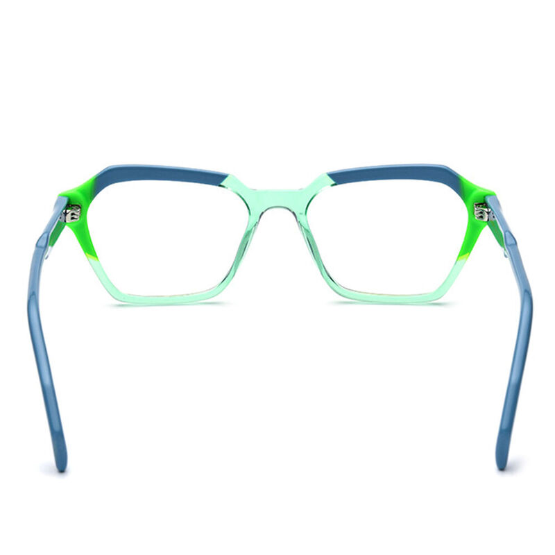 Berlie Geometric Green Glasses