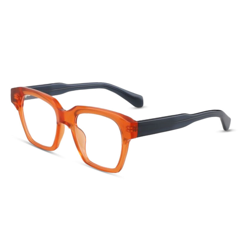 Majestic Square Orange Glasses