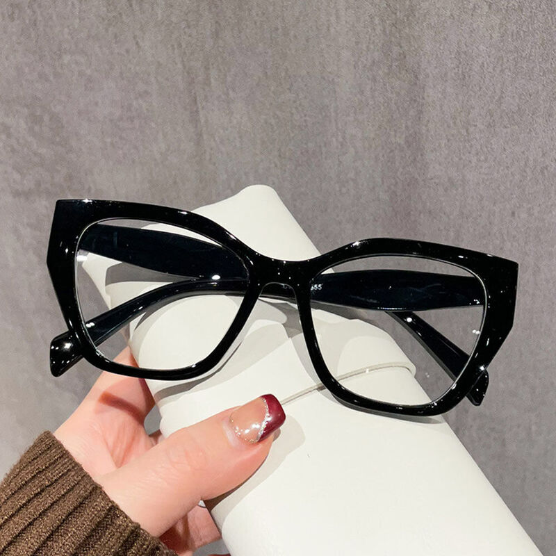 Rita Cat Eye Black Glasses