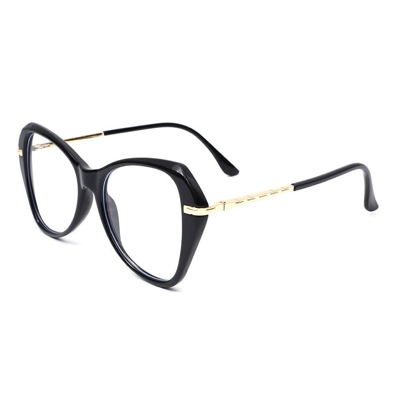 Zenob Cat Eye Black Glasses