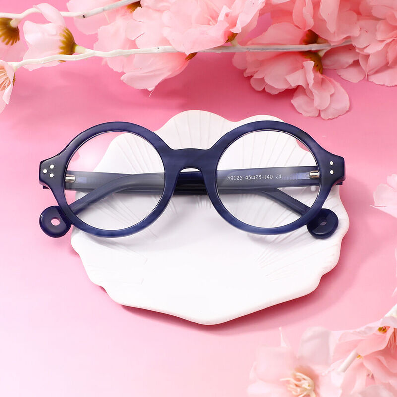 Clevela Runde Blaue Brille
