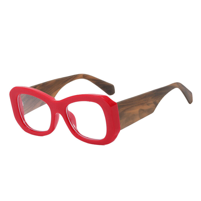 Elizabet Cat Eye Red Glasses