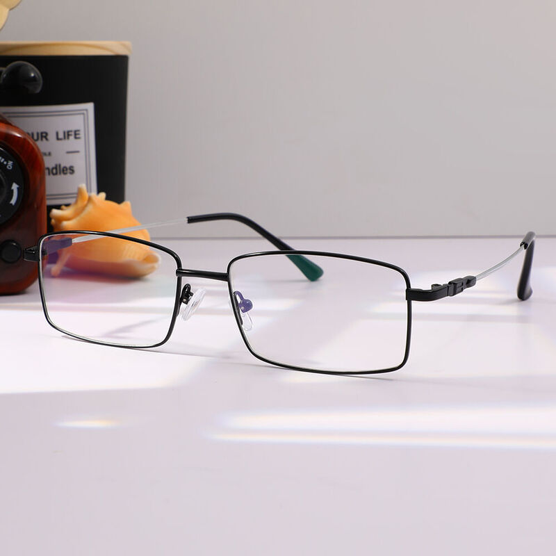 Rossetti Rectangle Black Glasses