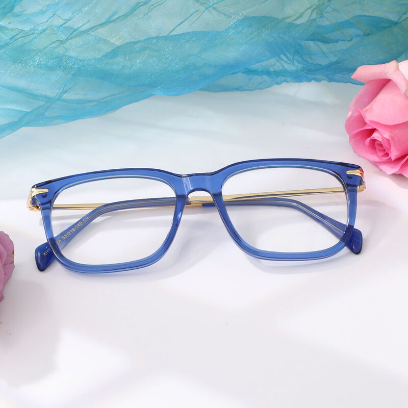 Thomson Rectangle Blue Glasses