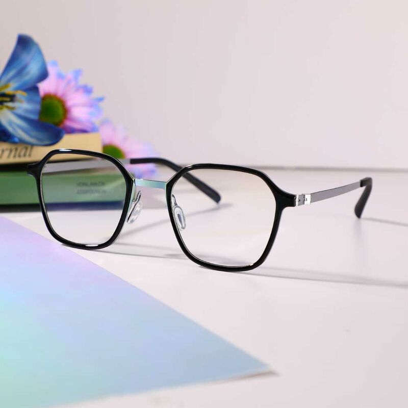 Coli Geometric Black Glasses