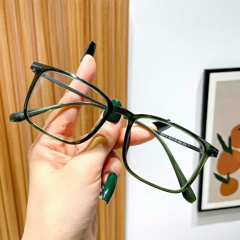 Wells Rectangle Green Glasses