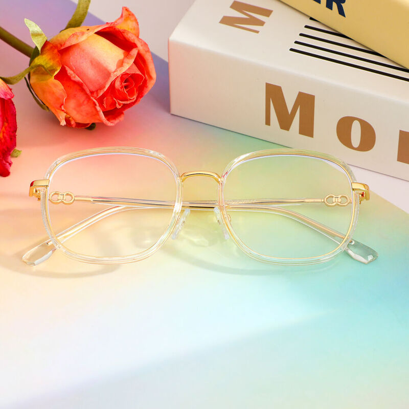 Hulda Square Clear Glasses