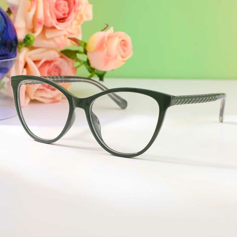 Phoenix Cat Eye Grüne Brille