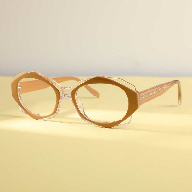 Amy Ovale Braune Brille