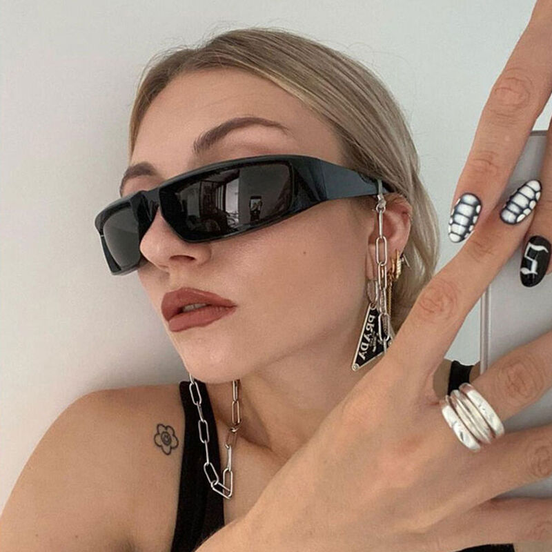 Madison Rectangle Black Sunglasses