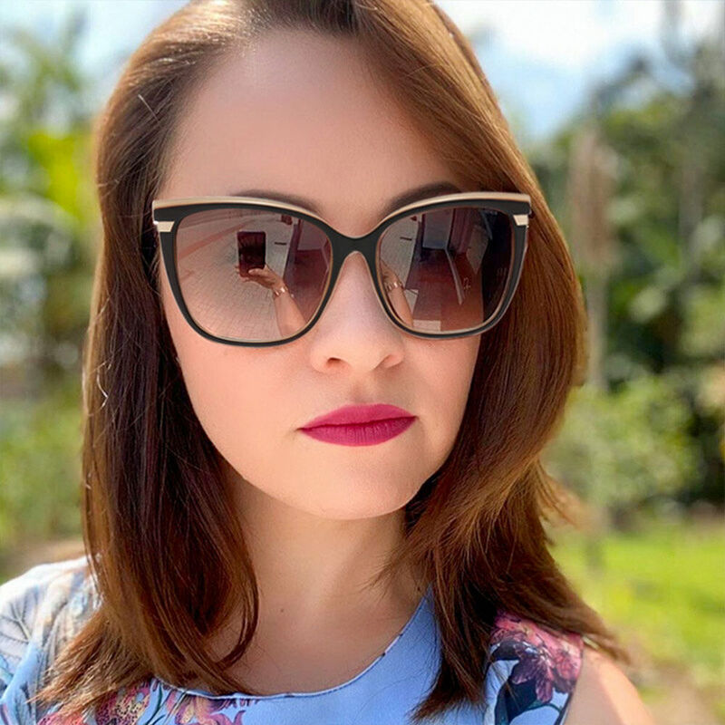 Occhiali da sole Babs Cat Eye Quadrato Marrone