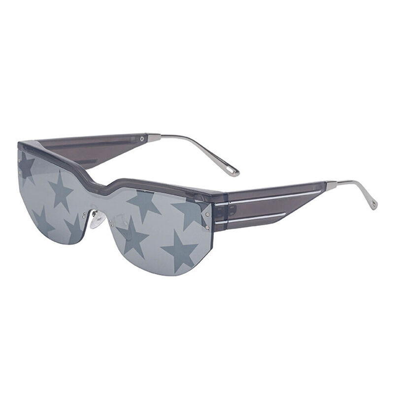 Deb Oval Gray Sunglasses