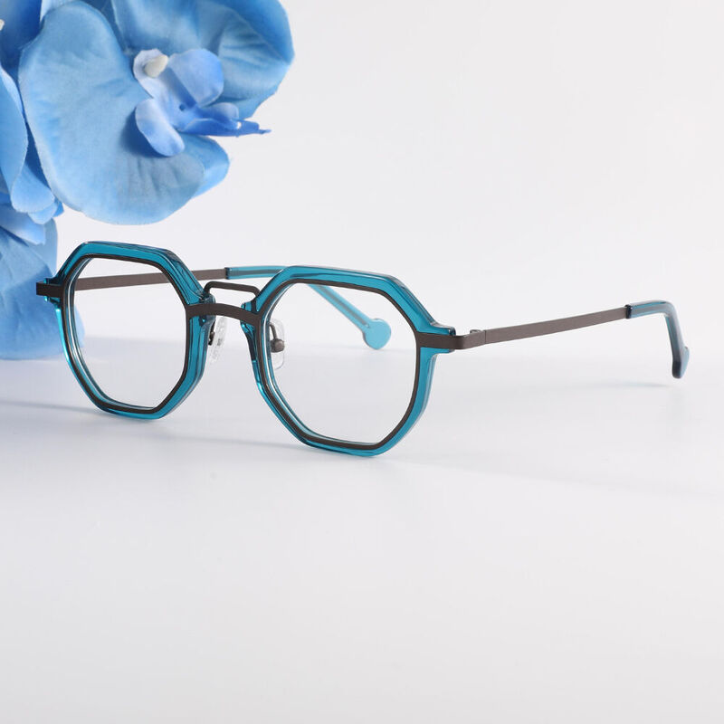 Duncan Geometric Blue Glasses