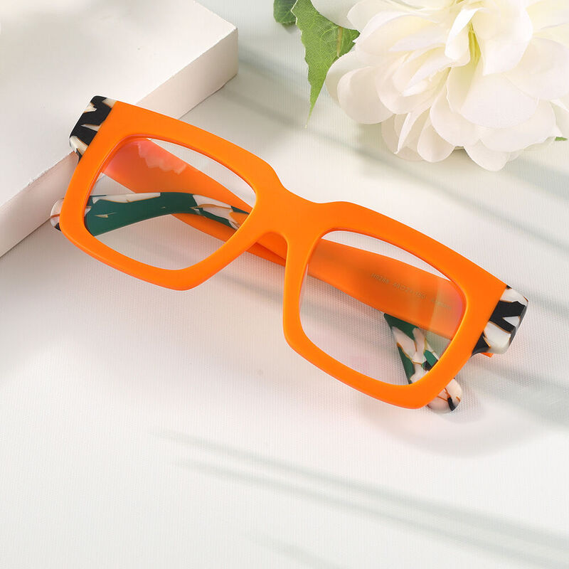 Venus Square Orange Glasses
