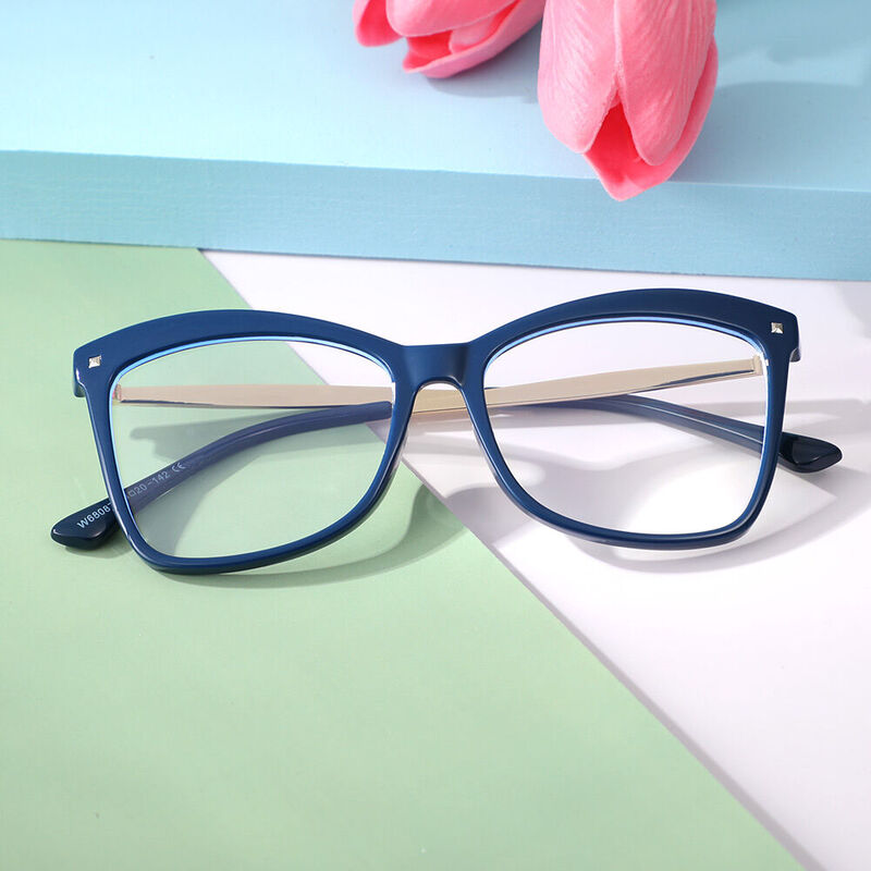 Adaire Cat Eye Blue Glasses