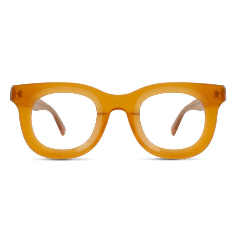 Bors Square Orange Glasses