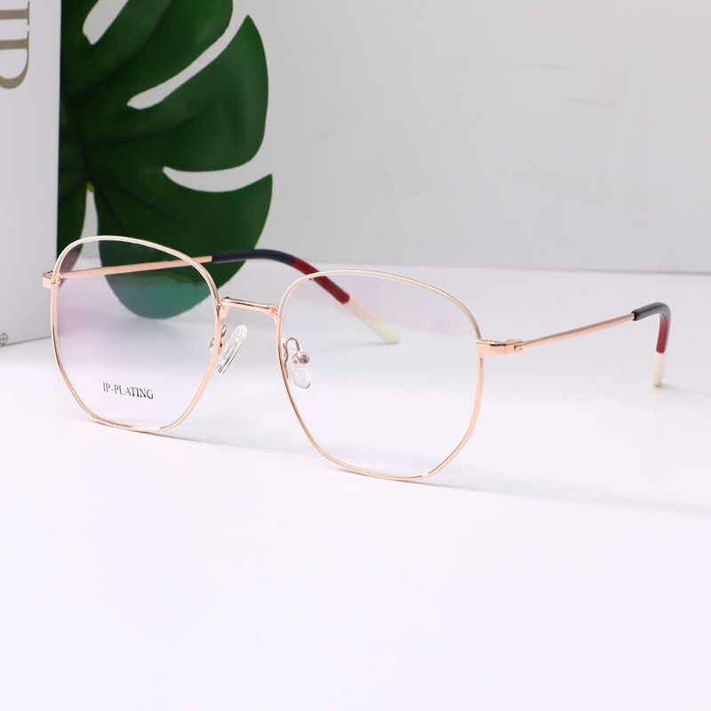 Aricee Geometric Gold Glasses