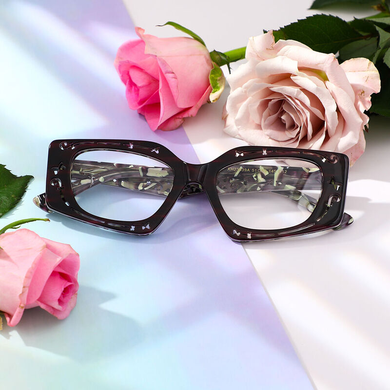 Zimmerma Geometric Brown Glasses