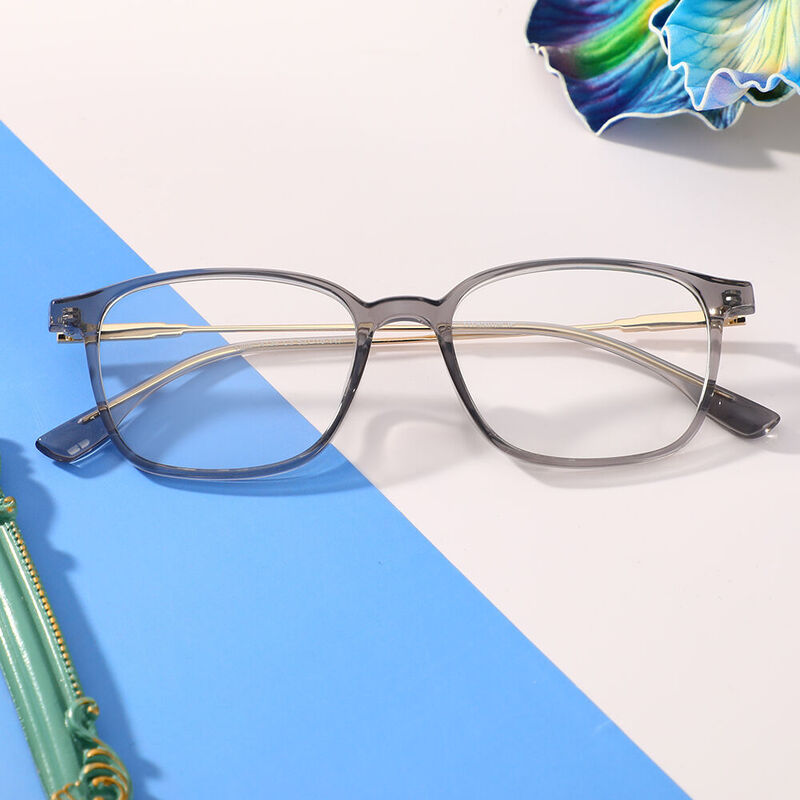 Dick Rectangle Gray Glasses