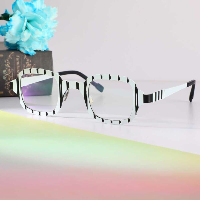 Constance Square White Glasses