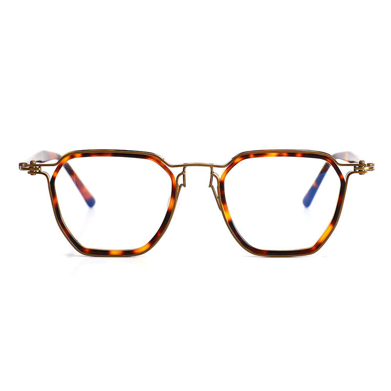 Elizabet Geometric Tortoise Glasses