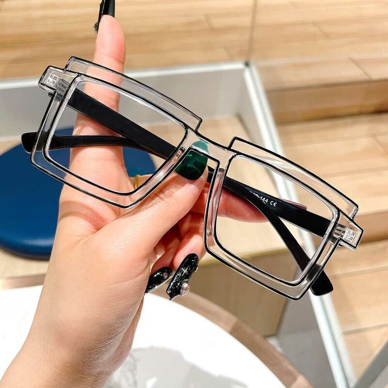 Flossie Square Clear Glasses