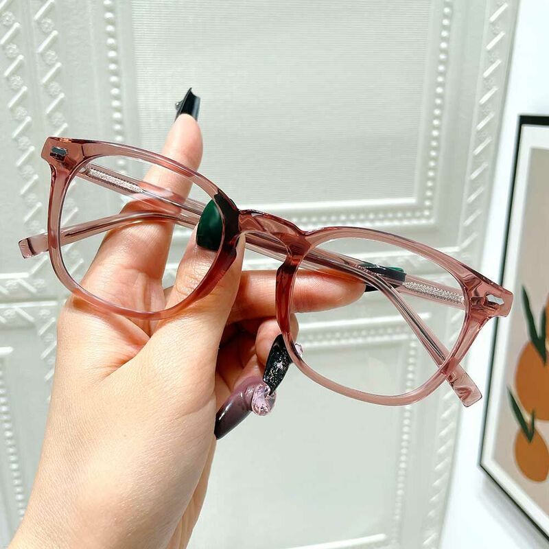 Pearson Square Pink Glasses