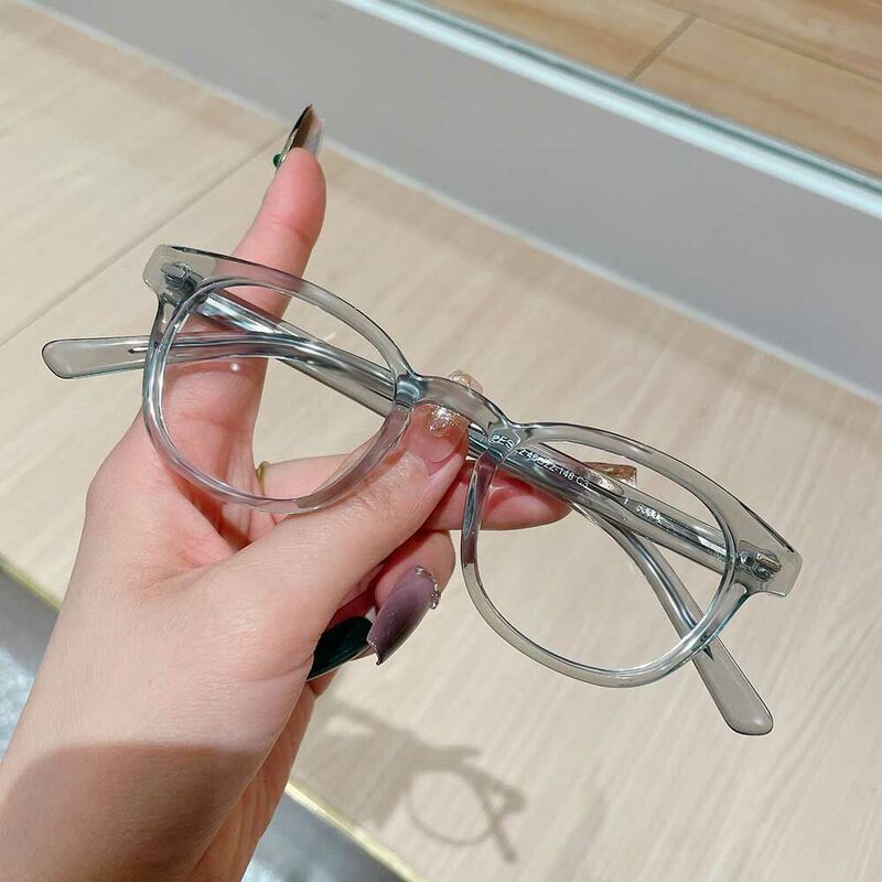 Lew Square Grey Glasses