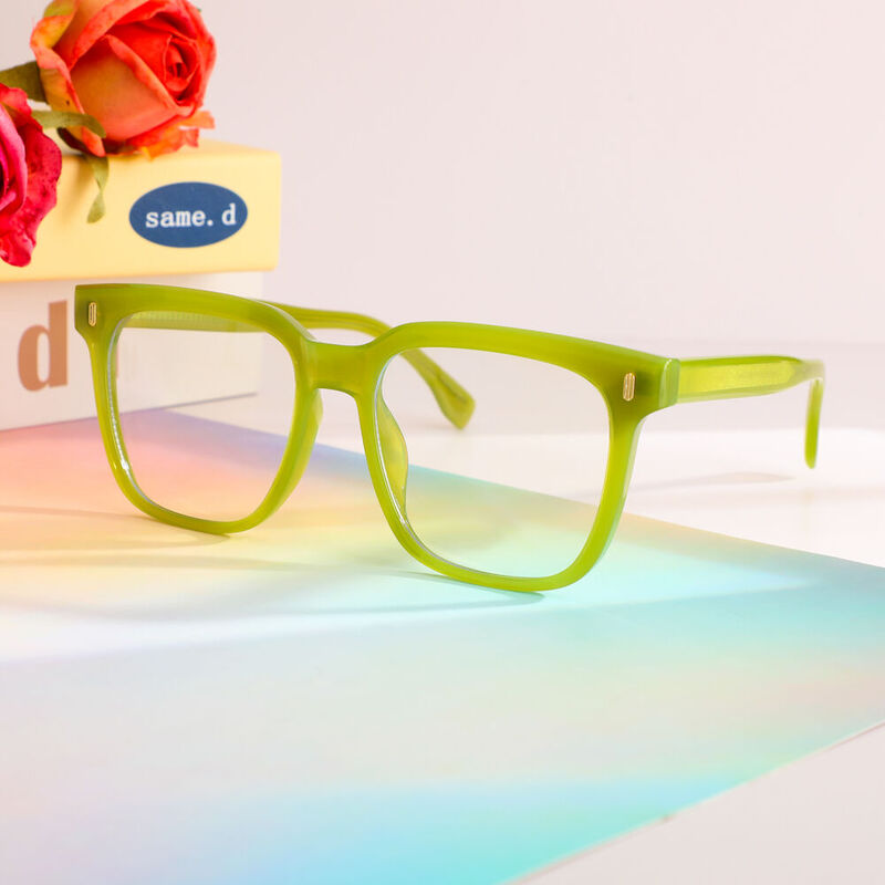 Griffith Square Green Glasses