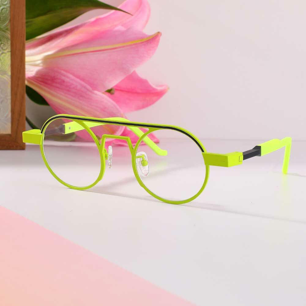 Harrima Aviator Green Glasses