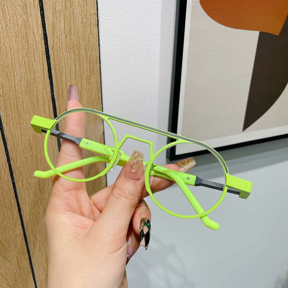 Harrima Aviator Green Glasses