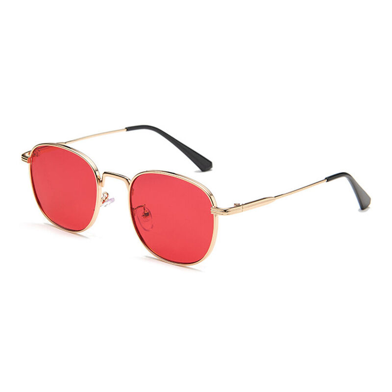 Gelsey Round Red Sunglasses