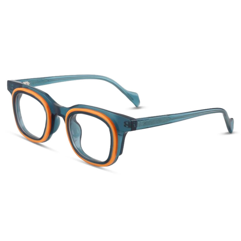Yousif Square Orange Glasses
