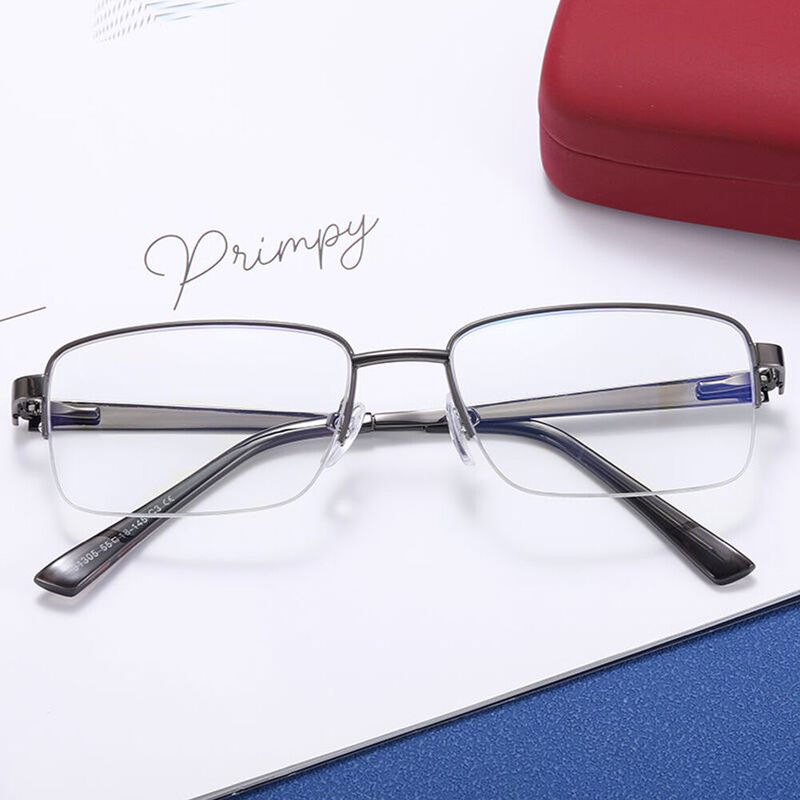 Davy Rectangle Gray Glasses