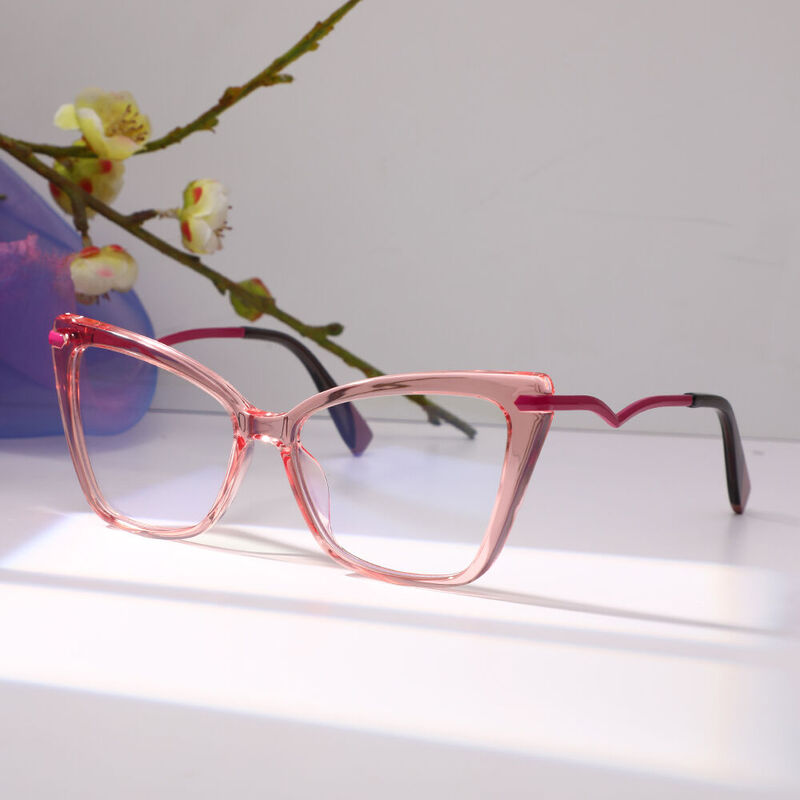 Dupont Cat Eye Pink Glasses