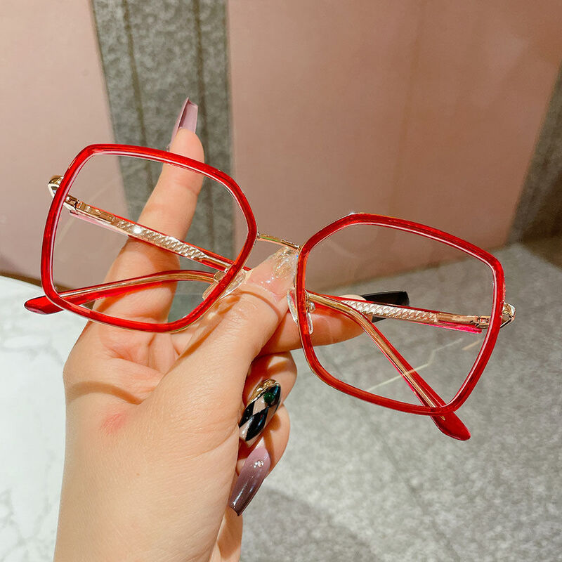 Hemingwe Geometric Red Glasses