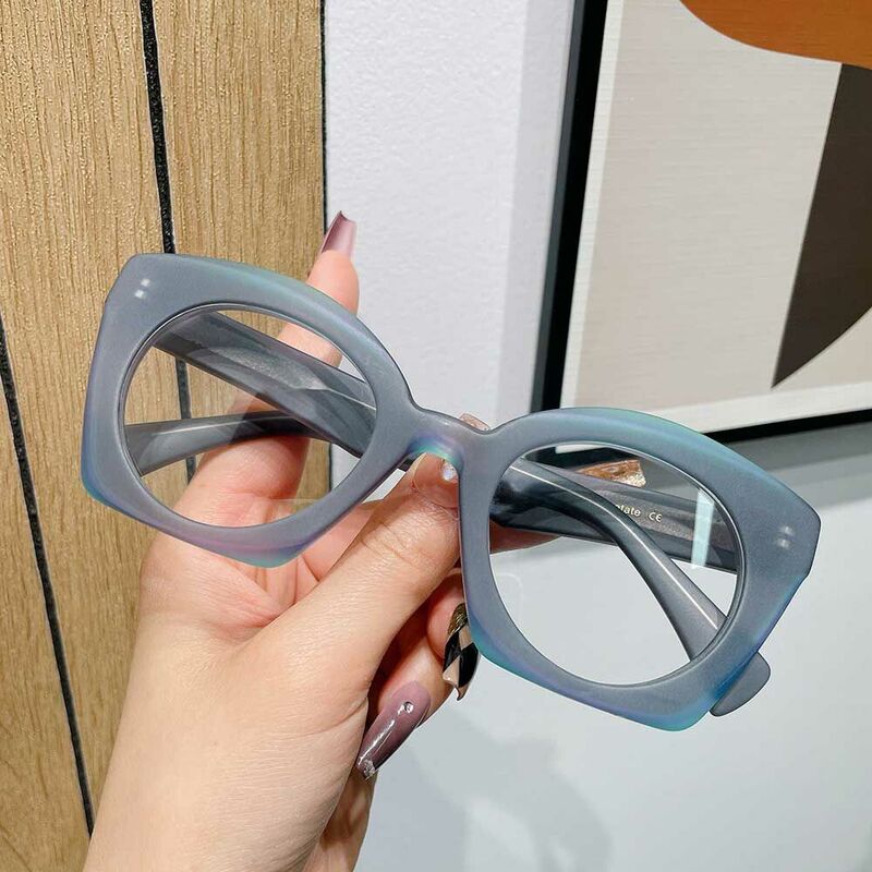 Faithe Cat Eye Grey Glasses
