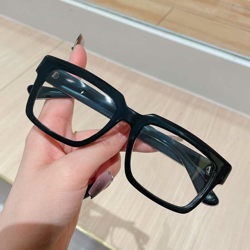 Taylor Rectangle Black Glasses