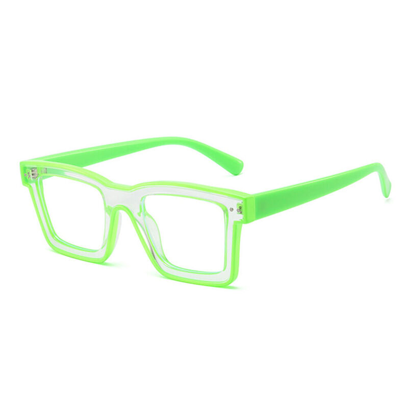 Bronte Square Green Glasses