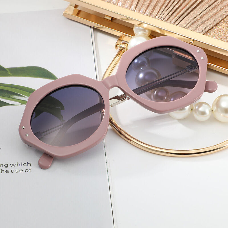 Mathilde Geometric Pink Sunglasses