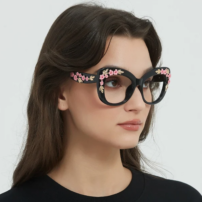 Roneld Cat Eye Black Glasses