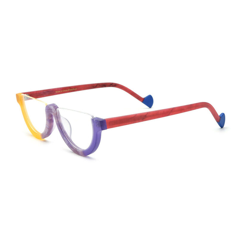 Yvetta Oval Purple Glasses