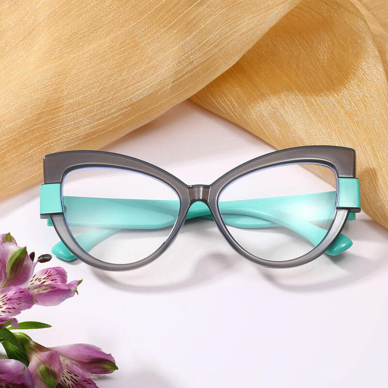 Eileo Cat Eye Gray Glasses