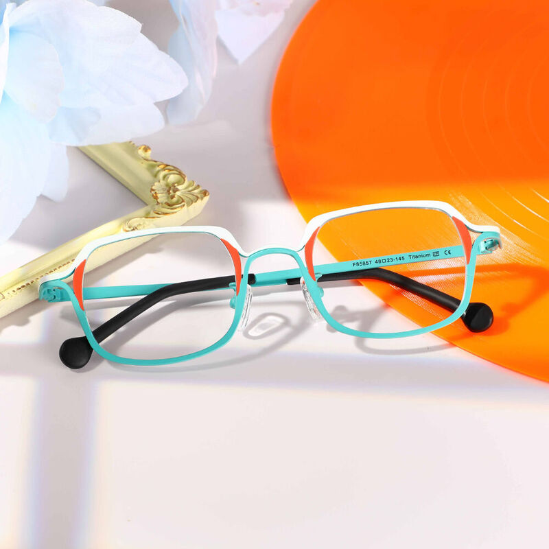 Geordiee Square Green Glasses