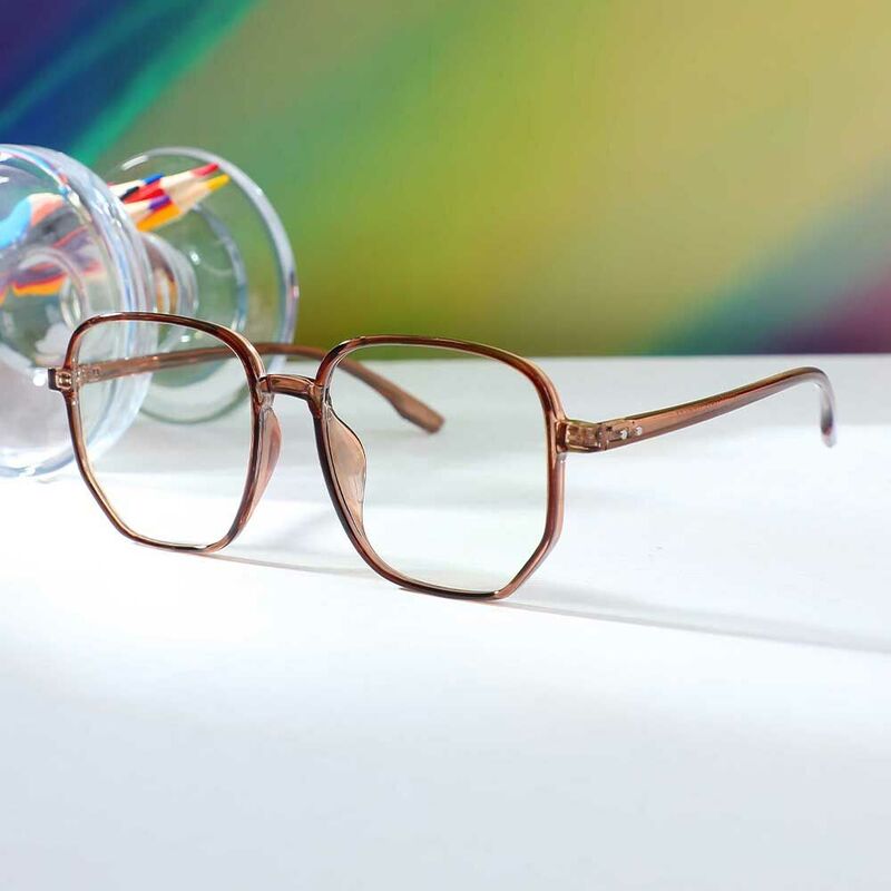 Enoch Square Brown Glasses