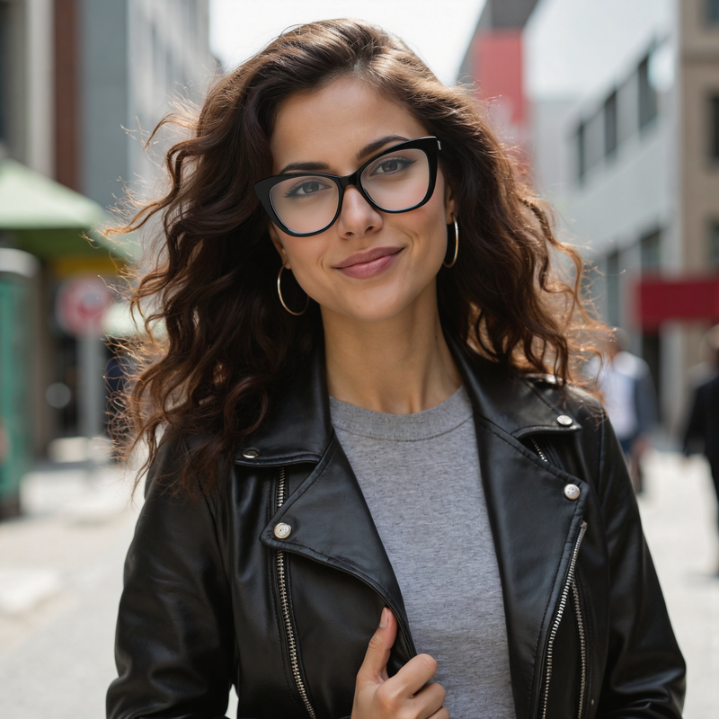 Novia Cat Eye Schwarze Brille