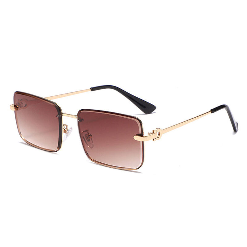 Mackie Rectangle Brown Sunglasses