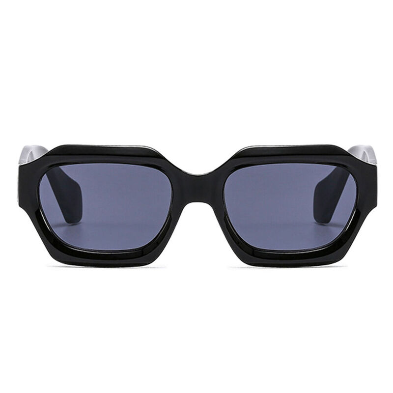 Eunice Geometric Black Sunglasses