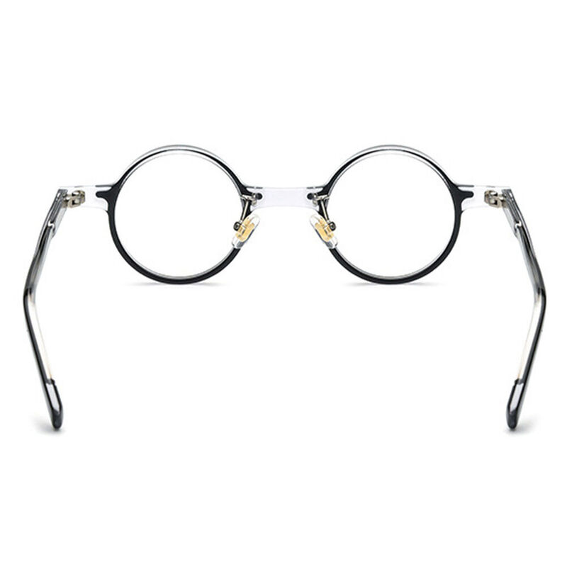 Arkell Round Black Clear Glasses