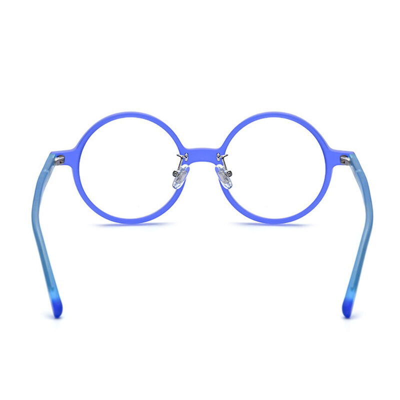 Casiano Round Blue Glasses